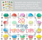 Piping Bags and Tips Set, 100PCS 12 Inch Disposable Pastry Bags with Tips Cupcake Frosting Piping Kit Cookie Decorating Supplies, Royal Icing Bags and Tips Set for Cake Decorating Baking Tools