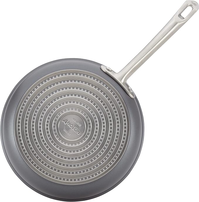 Anolon Accolade Forged Hard Anodized Nonstick Pots & Pans - Induction Cookware Set - 12 Piece - Moonstone Gray
