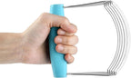 Spring Chef XL Dough Blender Tool For Baking, Heavy Duty Pastry Blender, Stainless Steel Pastry Cutter with Durable Blades, Dough Mixer, Butter Cutter for Easy Mixing, Dishwasher Safe - Aqua Sky