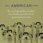 All American 1930 21.5qt Pressure Cooker/Canner (The 921), Tomato Red - Exclusive Metal-to-Metal Sealing System - Suitable for Gas, Electric, or Flat Top Stoves - Made in the USA