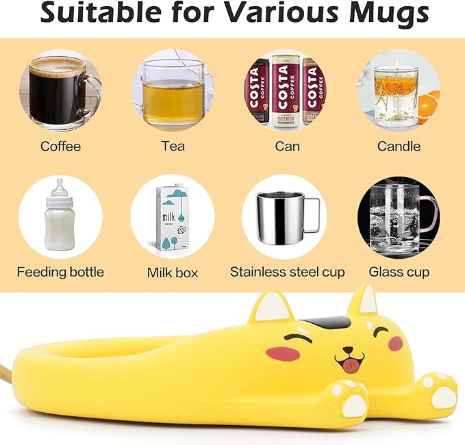 PUSEE Mug Warmer,Coffee Warmer for Desk Candle Warmer Auto Shut Off,Coffee Cup Warmer with 3 Temp Settings,Electric Beverage Warmer Plate for Coffee,Tea,Water Milk and Cocoa(Not Include Cup)