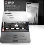 Titanium Cutting Board, 100% Pure Titanium Cutting Boards For Kitchen, Best Non Toxic titanium chopping board, Dishwasher safe, Hygiene and Durability for Meat, Fruit, and Vegetables (3PCS)