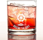 kunlisa I'm Sorry for What I Said While Docking the Boat Whiskey Glasses, Nautical Gifts for Sailors, Boat Captain Gifts, 10 oz Drinking Rocks Glasses for Men Whisky Cocktail Scotch Bourbon Liquor