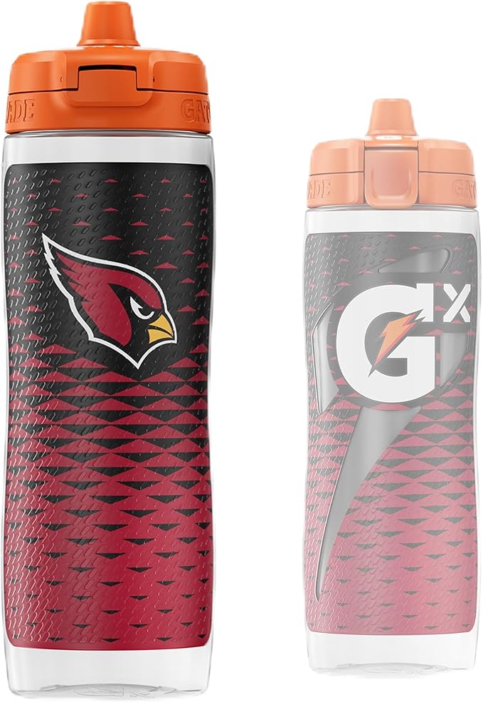 Gatorade Gx NFL Non-Slip Squeeze Bottles, 30 fl oz, Gx Hydration System