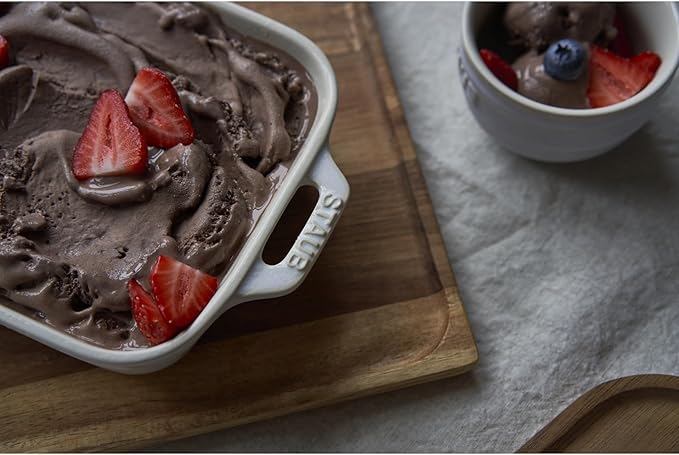 STAUB Ceramic Rectangular Baking Dish Set, 2 pc, Rustic Ivory