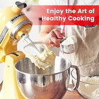 K45B Coated Flat Beater for KitchenAid 4.5-5 Qt Tilt-Head Mixer Attachments for Kitchen Aid Paddle Attachment, White