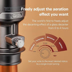 Wine Aerator Adjustable 0-4 Hours, Rechargeable Wine Air Aerator, Electric Wine Decanter, Wine Pourer for Wine, Gift for Men, Boyfriend, Dad