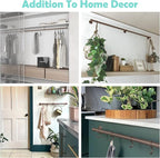 ROTHLEY Stainless Steel Pot and Pan Hanger: 23.7 Inch Wall Mounted Hanging Pots and Pans Rack with Hooks (Antique Copper)