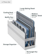 Caraway Nonstick Ceramic Bakeware Set (5 Pieces) - Baking Sheets, Assorted Baking Pans & Storage - Aluminized Steel Body - Non Toxic, PTFE & PFOA Free - Slate