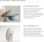 Vermicular Oven Pot 2.0 | Lightweight Enameled Cast Iron Pot | 18cm (2 Qt) | Non-Toxic | Induction-compatible | Dutch Oven | Made in Japan | Oyster Gray