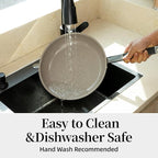 ROYDX Stainless Steel Fry Pan Set Titanium Ceramic Non Stick Frying Pan with Lid 8", 10" and 12" Oil Gather Pro Non Stick Skillets with Stay-Cool Handle PFOA Free, Compatible with All Cooktops