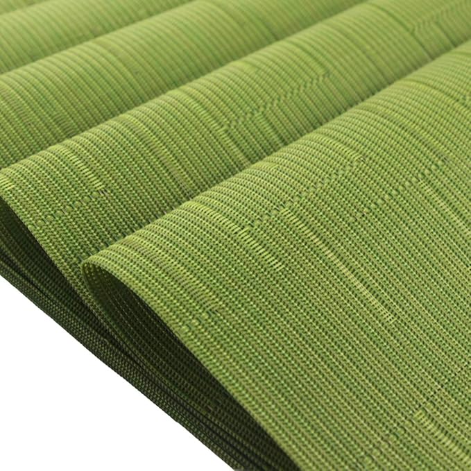 PIGCHCY Placemats Set of 12 Washable Durable Place Mats Vinyl Heat Resistant Non-Slip Table Mats Indoor Outdoor (Sage Green)