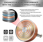 Copper Tea Kettle Stainless Steel Teapot Whistling Kettle Unique Button Control Kettle Outlet Loud Whistle Food Grade Teapot 3.2 Quart / 3 Liter Bronze