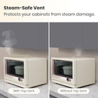 7-in-1 Steam Convection Oven Countertop with Air Fry, Bake, Sous Vide, Ferment, Built-in Recipes | Anti-Scalding, Self Clean, Food-grade Stainless Steel Cavity & Accessories | 1500W