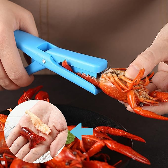 Crawfish Peeler, Sturdy and Practical Crayfish Shelling Device, Convenient and Smart Seafood Sheller Tool for Families and Restaurants (Blue, 3 Pcs)