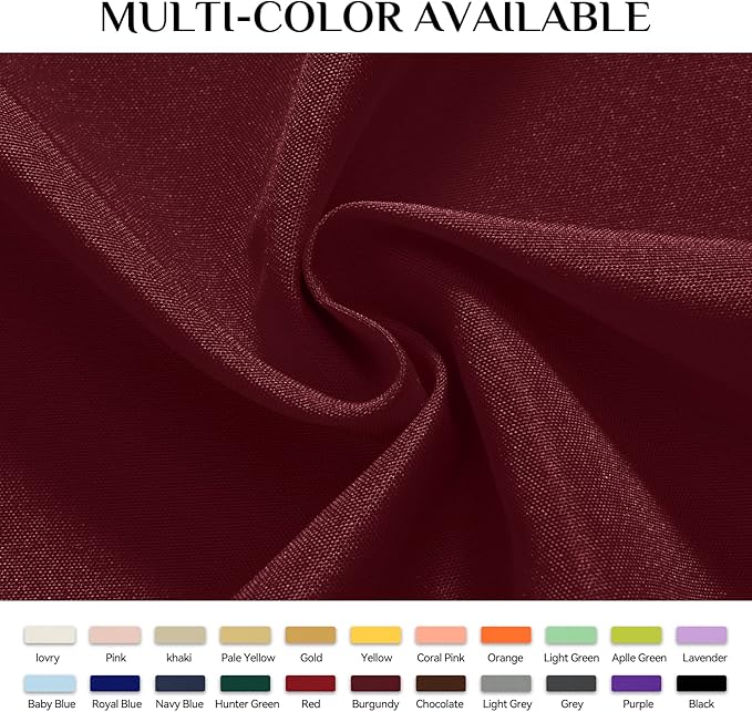 Softalker Rectangle Tablecloth, Waterproof & Stain Resistant Table Cloths Wrinkle Free Fabric Washable 210GSM Polyester Table Cover for Dining/Party/Outdoor - 60 x 102 inch,Burgundy