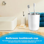 Mouthwash Cup，stainless steel cup12-ounce drinking cup，Bathroom Tumbler - Toothbrush Cup-Reusable Drinkware - home and outdoor activities,coffee cup, office and travel (white)