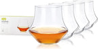True Whiskey Glasses for Men and Women, Top-notch Bourbon Scotch Whiskey Cups Set, Bar Glassware Drinking Glasses Set of 4, 12 oz