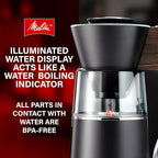 Melitta Vision 12-Cup Drip Coffee Maker, Automatic and Programmable, 96oz Capacity with 5-Pack Coffee Filters | Black