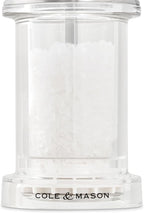 Cole & Mason 605 Refillable Spice Mill - Kitchen & Home Accessory - Table Salt Grinder - Salt Included - Acrylic - Salt Mill 4.5"