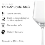 ZWIESEL GLAS Pure Sauvignon Blanc White Wine Glass (Set of 6), Graceful Wine Glasses for White Wine, Dishwasher-Safe Tritan Crystal Glasses, Made in Germany (14 Ounce)