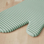 KITCHENAID Ribbed Soft Silicone Oven Mitt 2-Pack Set, 7.5"x13", Pistachio