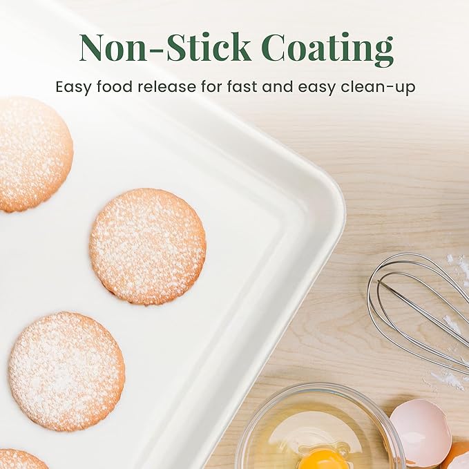 Larder & Vine 8-Piece Bakeware Set | Non-Stick Baking Set with Ceramic Finish | PFAS, PFOA, PTFE, and BPA Free Baking Essentials | Baking Sheets, Muffin Tins and Assorted Baking Pans | French Gray