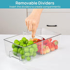 Vtopmart Clear Stackable Storage Drawers Set of 5, Easily Assemble Acrylic Bathroom Undersink Organizers,Plastic Storage Bins for Closet,Cabinet,Pantry,Medicine Organization