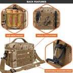 opux Tactical Lunch Box for Men, Camo Mens Insulated Lunch Bag for Adult, Leakproof Soft Lunch Cooler with MOLLE Mesh Side Pockets, Multicam Heavy Duty Lunchbox Pail for Work Women, Medium 10 Cans
