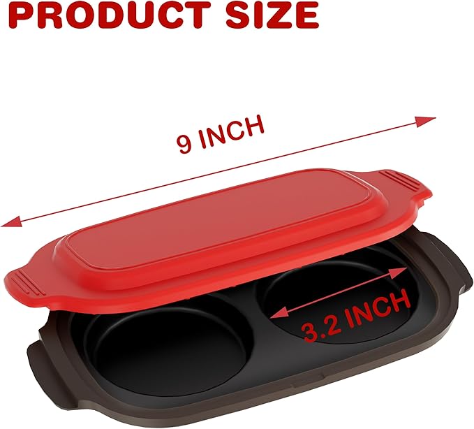 Microwave Egg Cooker |Microwave Fryer& Poacher Maker for 2 Eggs |RV Essential Kitchen Appliances | Perfect for Breakfast Sandwiches | Dishwasher-Safe & BPA-Free