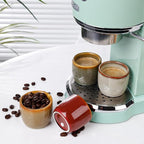 Ceramic Espresso Cups Set of 4, Double Walled 2oz Espresso Coffee Mugs for Eespresso Cups, Special glazed Demitasse Cups Expresso Coffee Cup for Espresso Machine