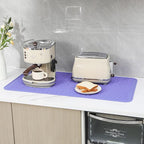 Silicone Dish Drying Mat for Multiple Usage,Easy clean,Eco-friendly,Heat-resistant Silicone Mat for Kitchen Counter or Sink,Refrigerator or Drawer Liner Light Purple 5XL 36inches x 18inches