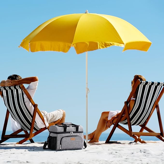 Lifewit Insulated Cooler Bag, 32/48 Can Large Leakproof Beach Cooler, Lightweight Portable Double Layer Soft-Sided Travel Ice Chest for Camping, Kayaking, Road Trips, Grocery Shopping