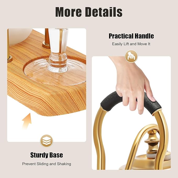 Balance Siphon Coffee Maker Belgian Royal Vintage Coffee Maker Retro Gravity Coffee Machine 13.53 OZ Vacuum Coffee Makers Brewing System for Commercial and Domestic Use (Gold)