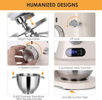 8.4QT Commercial Stand Mixer 800W with NSF Certified and Aluminum Die Casting, Mixers Kitchen Electric Stand Mixer Metal Food Mixer with Stainless Steel 8L Bowl, Dough Hook, Whisk and Beater