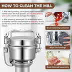 Grain Mill 150g Commercial Spice Grinder Electric 650W Stainless Steel Pulverizer Dry Grinder for Grinding Wheat, Oats, Corn, Pepper, and Coffee Beans – Grinders for Kitchen.