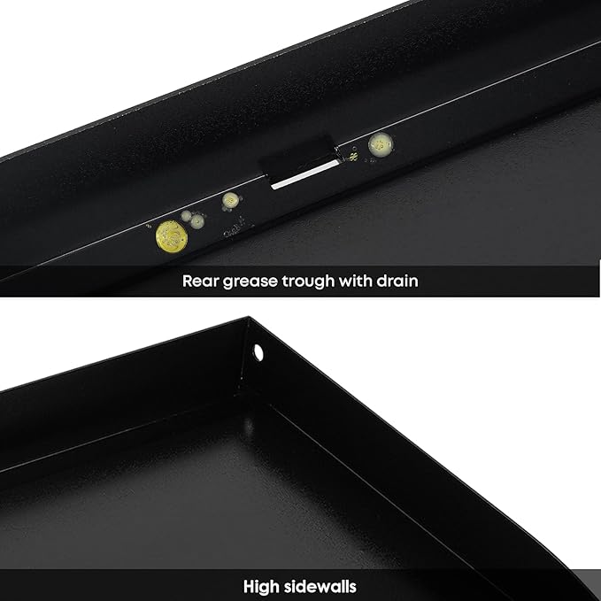 Stanbroil 22 Inch Flat Top Griddle Replacement Top for Blackstone 22" Tabletop Griddle Station, Ceramic Coated Steel Griddle Top Replacement, Black