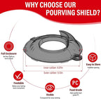 Pouring Shield for KitchenAid Tilt Head 4.5-5 QT (for Stainless Steel Bowls Only), for Kitchen aid Accessories and Attachments, Fully Enclosed Foldable Lid Mixer Bowl Cover, Not For Bowl Lift (Black)