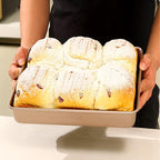 2 Pack 11 Inch Baking Sheet Pans, Deep Size Baking Pan Nonstick Cookie Sheet Brownie Cake Pan Bread Pan Toaster Oven Tray Bakeware, 11x9x2 Inches, Easy Clean & Food Safe (11 x 9 x 2")