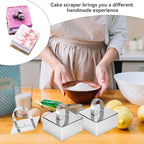 Uncle Jack 4 Pieces Food Ring Molds Set, 3 Inch Stainless Steel Cake Ring Mold with Pusher, for Kitchen Tools, Baking Pastry, Cake, Mousse (Include 4 Rings and 4 Pushers)