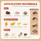 Moongiantgo Biltong Slicer Jerky Slicer Cutter with Built-in Knife Sharpener Detachable Knife Rubber Wood Base for Beef Jerky Deli Delicatessen Bacon Hard Fruits Vegetables Herb Ginseng Pastry