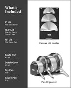 Caraway Stainless Steel Cookware Set – 12 Piece 5-Ply Stainless Steel Pots and Pans Set - Includes Fry, Sauce, Sauté Pan, Dutch Oven, and Space-Saving Storage - Non Toxic, PTFE & PFOA Free