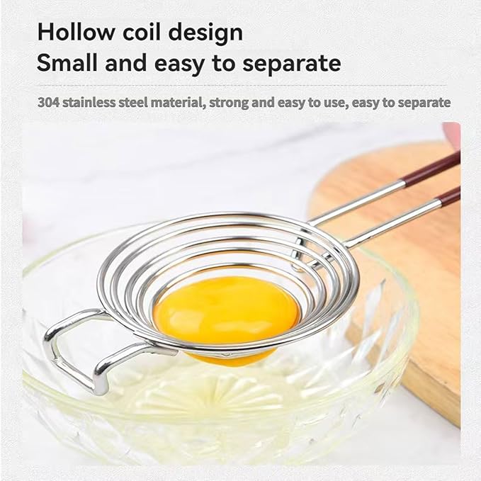 Stainless Steel，Raw Egg Separator，Egg Yolk Egg White　Separation Tool 。 (1 piece)。