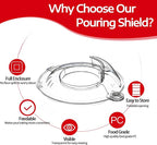 Pouring Shield for KitchenAid Tilt Head 4.5-5 QT (for Stainless Steel Bowls Only), for Kitchen aid Accessories and Attachments, Fully Enclosed Foldable Lid Mixer Bowl Cover, Not For Bowl Lift