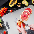 Titanium Cutting Board, New Titanium Cutting Board, Top, 100% Pure Titanium Cutting Boards for Kitchen, Healthy Premium Dual-Sided Chopping Board for Fruit, Meat, Vegetable. (Medium - 14" x 10")