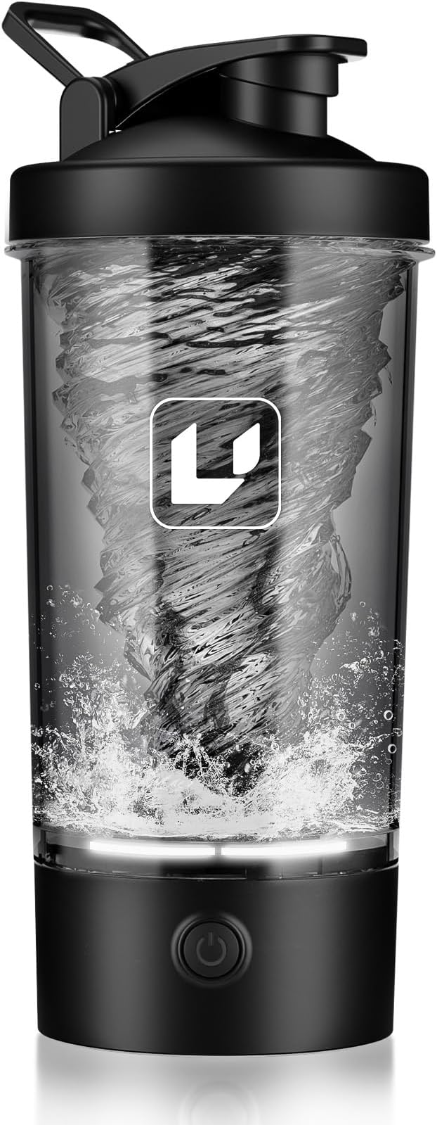 Electric Shaker Bottle USB C Rechargeable Protein Shaker Bottle Shaker cups for Protein Shakes Mixer with 24oz BPA Free Tritan Meal Replacement Shakes Made with Tritan Portable Blender Cup (Black)