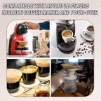 Coffee Filters 2, 200PCS V60 Coffee Filters, Unbleached Natural Brown Pour Over Cone Paper Reusable Filter 2-4 Cup, Fits for Pour Over and Drip Coffee Maker Home, Coffee Shop, Small Business