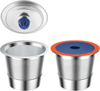 2 PACK Stainless Steel Reusable K Cups for Keuring 2.0 and 1.0, Reusable Coffee Pods for Coffee Maker, Sturdy Refillable K Cup,Permanent Filter