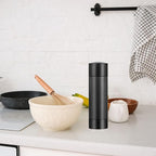 ARKNOAH Premium Pepper Grinder - Adjustable Coarseness with Aircraft-Grade Aluminum Body and Stainless Steel Blades-Refillable Manual Pepper Mill for Professional Kitchens & Commercial Use