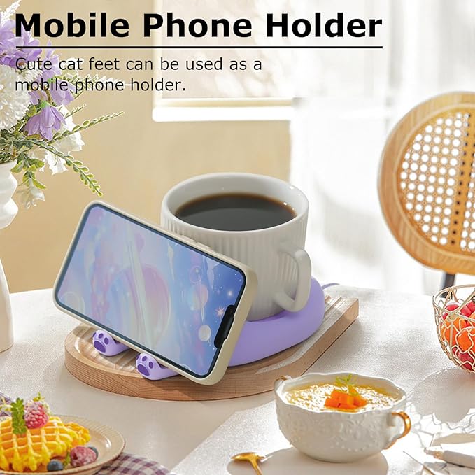 PUSEE Coffee Mug Warmer with Auto Shut Off, 3 Temp Control, Candle Warmer Plate, Enjoy Warm Coffee & Tea, Gifts for Women & Men